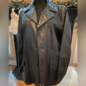 Men’s Lined Leather Jacket Coat